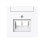 Busch Jaeger 1803-02-44G Busch-art linear Centraalplaat met labelveld Data aansluiting 2-voudig Studiowit