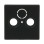 Busch-Jaeger 1743-885 Platform 63 Centraalplaat voor standaard antennecontact doos Zwart mat