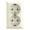 Busch-Jaeger 202 EAPBJ-522 AP Balance Dubbele wandcontactdoos met randaarde en verhoogde aanraakbeveiliging Crème-wit