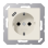 Jung A 1520-18C Wandcontactdoos en USB-laadcontactdoos type C Wit