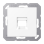 Jung A 1569-1 WE WWM Afdekking (klikbevestiging) voor modular jack 1-voudig UMA-CAT6A, AMP, Radiall, Panduit, Assmann A range Sneeuwwit mat 