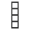 Jung AL 2984 AN Afdekraam voor verticale en horizontale combinatie 4-voudig Antraciet (gelakt aluminium) 