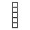 Jung AL 2985 Afdekraam voor verticale en horizontale combinatie 5-voudig Alumium