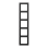 Jung AL 2985 D Afdekraam voor horizontale en verticale combinatie 5-voudig Dark (gelakt aluminium)