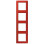 Jung AS 584 BF RT Afdekraam 4-voudig Rood (slagvast)