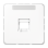 Jung 569-1 WE WW Afdekking met tekstvenster voor modular jack 1-voudig (RADIALL, Panduit Keystone, Assmann) Alpine wit