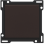 Niko 124-61105 Afwerkingsset voor enkelvoudige schakelaar of drukknop, Dark brown