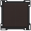 Niko 124-61505 afwerkingsset voor serieschakelaar, wisselschakelaar, Dark brown