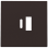 Niko 124-68002 Afwerkingsset voor dubbele smart USB-A en USB-C-lader Dark brown