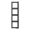 Jung GCR 2984 Afdekraam voor horizontale en verticale combinatie 4-voudig Glanzend Chroom