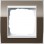 Gira 0211763 Event Clear Afdekraam 1-voudig Bruin met overgangsafdekplaat Zuiver wit glanzend