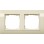 Gira 0212021 Afdekraam speciaal voor wandgootmontage tweevoudig Creme wit glazend