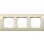 Gira 0213021 Afdekraam speciaal voor wandgootmontage drievoudig Creme wit glanzend