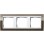 Gira 0213763 Event Clear Afdekraam 3-voudig Bruin met overgangsafdekplaat Zuiver wit glanzend