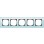 Gira 021518 Afdekraam Esprit Vijfvoudig Glas mint
