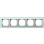 Gira 021551 Event Opaque Afdekraam 5-voudig Mint met overgangsafdekraam Aluminium