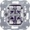 Gira 014700 Wipdrukcontact- basiselement 4-voudig 10 AX 250 V~ Maakcontact 1-polig