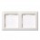 Gira 109203 Afdekraam Standaard 55 2-voudig met tekstkader Zuiver wit glanzend