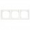 Gira 109303 Afdekraam Standaard 55 3-voudig met tekstkader Zuiver wit glanzend