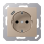 Jung A 1520-18 C CH Wandcontactdoos en USB-laadcontactdoos type C Champagne