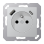 Jung A 1520 F-15 CA AL Wandcontactdoos Frans/Belgisch systeem en USB-laadcontactdoos type C/A Aluminium (België)