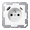 Jung A 1520 F-15 CA WW Wandcontactdoos Frans/Belgisch systeem en USB-laadcontactdoos type C/A Alpine wit (België)