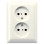 Jung AS 5010 KIU 2-voudige wandcontactdoos zonder beschermingscontact 16A 250V Met verhoogde aanrakingsveiligheid Voor enkele inbouwdoos Wit