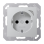 Jung HOME BT A 1521 S AL Wandcontactdoos met randaarde Aluminium