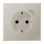 Jung HOME BT ES 1521 S-L Wandcontactdoos met randaarde Edelstaal