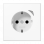 Jung HOME BT LS 1521 SE WW Wandcontactdoos met randaarde Energy Alpine wit