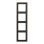 Jung ME 2984 AT Afdekraam voor horizontale en verticale combinatie 4-voudig Messing Antiek