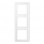 Jung LS 983 WWM Afdekraam voor horizontale en verticale combinatie 3-voudig Sneeuwwit mat 
