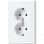 Jung LS 5015 WW 2-voudige wandcontactdoos met beschermingscontact Voor anderhalve inbouwdoos Alpine wit