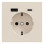 Schneider Electric Merten MTN2367-6033 Systeem Design Wandcontactdoos met randaarde en USB Type A+C Sahara