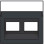 Niko 122-65400 Centraalplaat data 2x RJ schuine uitgang, Anthracite