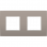 Niko 134-76800 Tweevoudige afdekplaat met 71 mm centerafstand Intense bronze