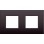 Niko 135-76800 Tweevoudige afdekplaat met 71 mm centerafstand Intense dark brown