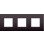 Niko 135-76700 Drievoudige afdekplaat met 71 mm centerafstand Intense dark brown
