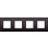 Niko 135-76400 Viervoudige afdekplaat met 71 mm centerafstand Intense dark brown