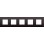 Niko 135-76005 Vijfvoudige afdekplaat met 71 mm centerafstand Intense dark brown