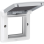 Niko 700-85000 Aanpaskader met klapdeksel voor 45x45mm-functies in in spuitwaterdichte montagedozen Grijs