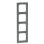Schneider Electric Merten MEG4040-3669 M-Pure Decor 4-voudig afdekraam Leisteen