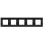 Niko 242-76005 Vijfvoudige afdekraam 71 mm centerafstand Pure liquid black