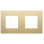 Niko 227-76800 Tweevoudige afdekraam met 71 mm centerafstand uit de reeks Niko Pure. Niko Pure alu gold brushed