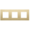 Niko 227-76700 Drievoudige afdekraam met 71 mm centerafstand uit de reeks Niko Pure alu gold brushed