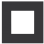 Niko 224-76100 Enkelvoudige afdekraam Pure alu black brushed