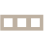 Niko 166-76700 Drievoudige afdekraam Pure steel champagne coated