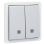 Niko 700-35105 Spuitwaterdichte, verlichtbare dubbele drukknop 10A/250 Vac met 2 N.O.- of N.G.-contacten met insteekklemmen, Grey