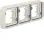 Berker WNA403B W.1 Afdekraam voor inbouwmontage 3-voudig Horizontaal Polarwit
