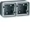 Berker WNA672 W.1 Opbouwbehuizing 2-voudig met 2x invoer Horizontaal Grijs IP55